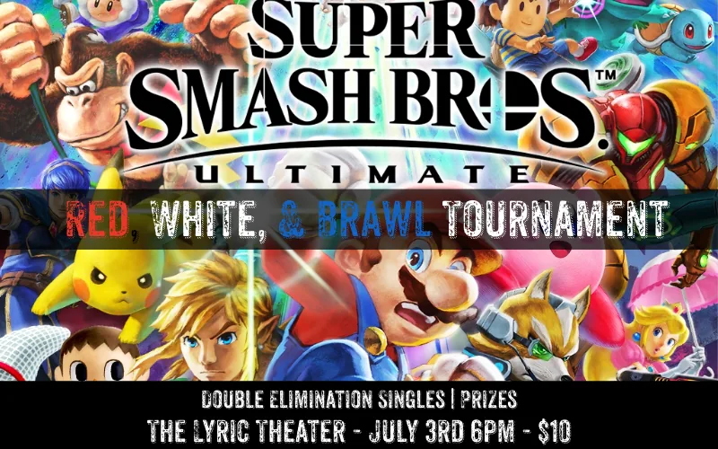 Red, White, & Brawl! Super Smash Bros Tournament poster